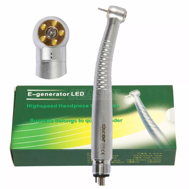 Dentaire Dental LED fiber Turbine 5 Lamp Light high speed Handpiece 4Hole 1.6mm