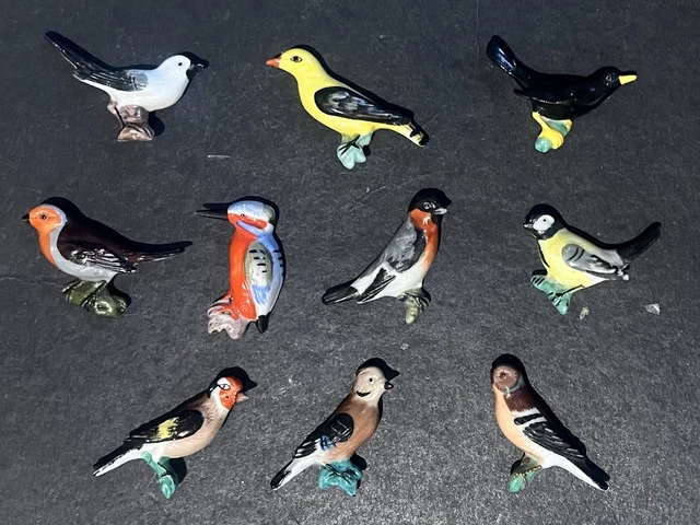 Lot De 5 Fèves Allemandes En Porcelaine - Animaux En Biscuit - Erzgebirge Allemagne 1880