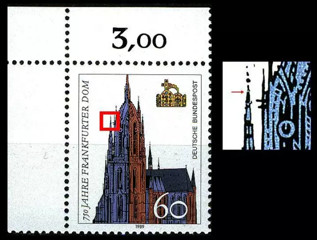 1434 f 1** (Frankfurter Dom) Eckrandmarke postfrisch Luxus