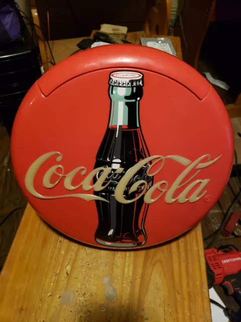 Vintage 1995 Coca Cola Button Telephone Round Disc Light Up Landline Telephone