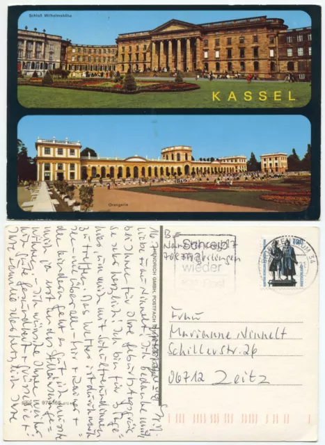 33249 - Kassel - Wilhelmshöhe Castle - orangery - postcard, run