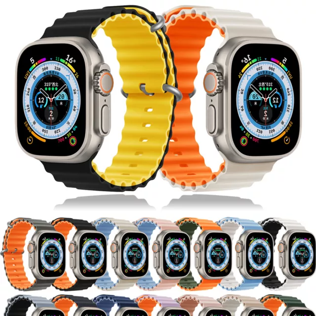 Correa Deportiva Ocean Para Apple Watch 9 8 7 6 5 4 SE 40/44/41/45/49mm Ultra 2