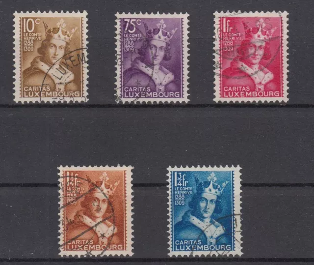 Oi22247/ LUXEMBOURG – HENRY VII – Y&T # 244 / 248 COMPLETE USED – CV 150 $