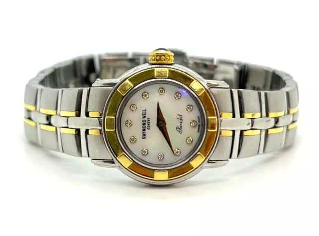 Raymond Weil Parsifal 22mm Two Toned Diamond Dial MOP Quartz Watch 9640
