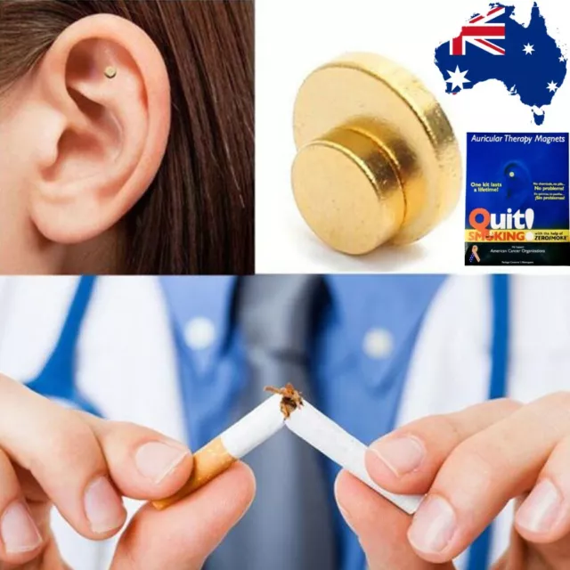 NEW Cigarettes Magnetic Stop Smoke Ear Acupressure Ear Magnet Quit Anti-Smoking