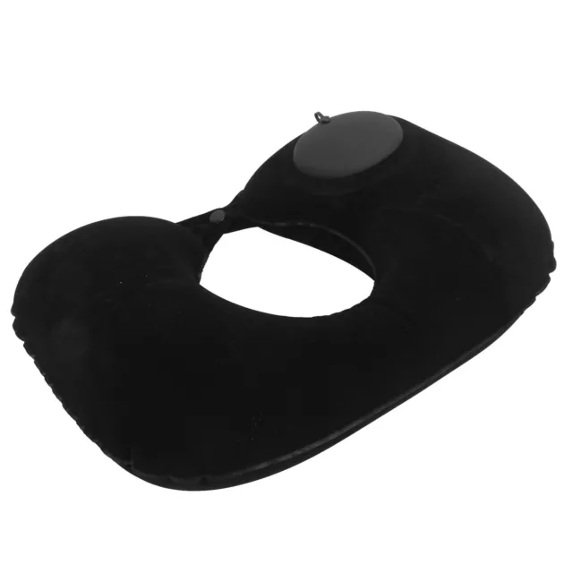 (Black) U Shaped Pillow U-Shape Pillow Press Inflatable Soft Head Rest