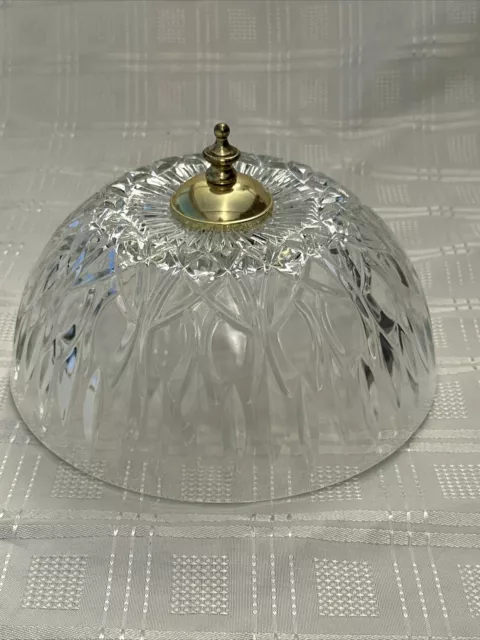 Vintage Holland Boudoir Parlor Table Lamp Cut Glass Replacement Shade/ Dome