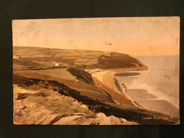Laxey Bay, Isle of Man, 1911, Used Coloured Picture Postcard
