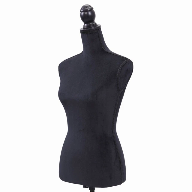 FEMALE MANNEQUIN TORSO Dress Form Display W/Black Tripod Stand US