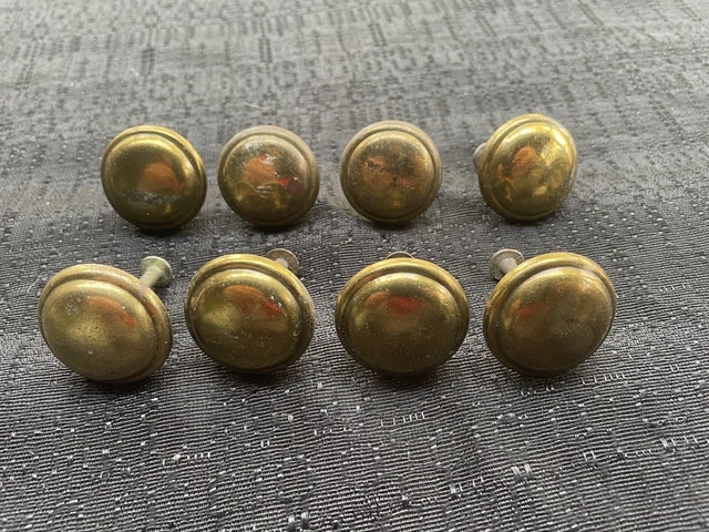 Set (8) Vintage Art Deco Dresser Pulls Knobs Handles Antique Drawer Cabinet