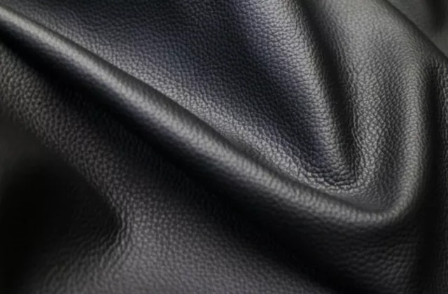 Finest Quality Whole 8sqft Sheep Hide Skin Nappa Soft Leather Black - UK Seller