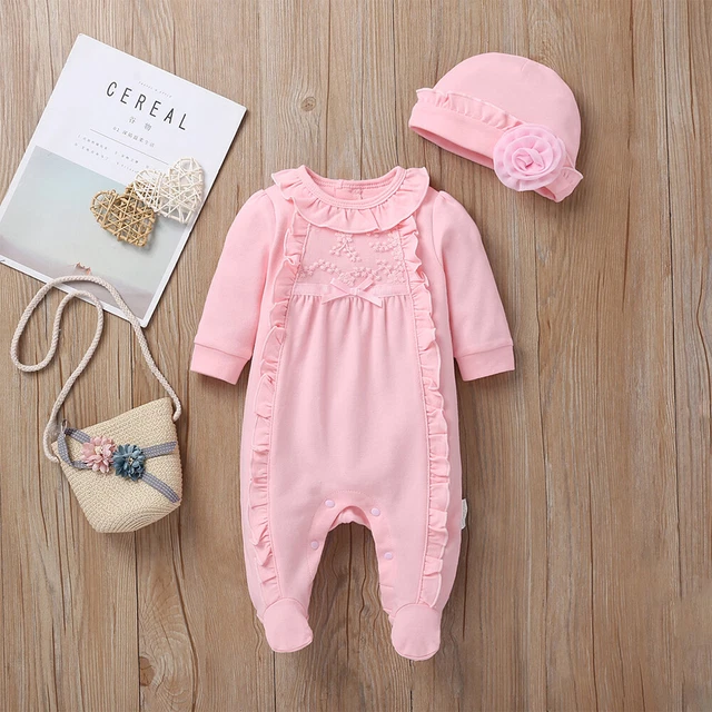 Tuta cappello vestiti set body per bambine neonate 9
