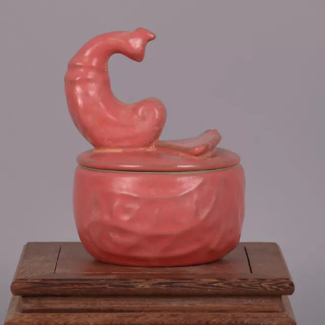 Chinese Porcelain Song Dynasty Ru Kiln Pink Glaze Incense Burner 4.72 Inch