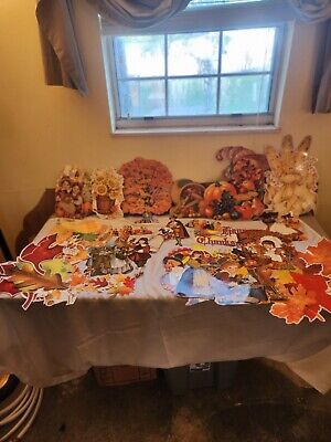 Lot Of over 50 Vintage Thanksgiving Die Cuts