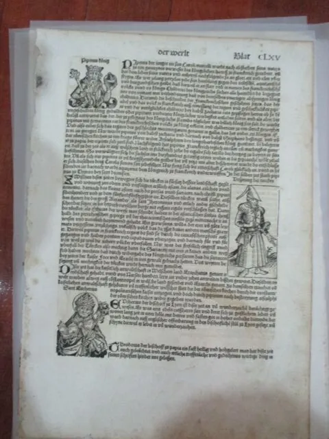 Page 165 of Incunable Nuremberg chronicles , done in 1493 . PEPIN the short