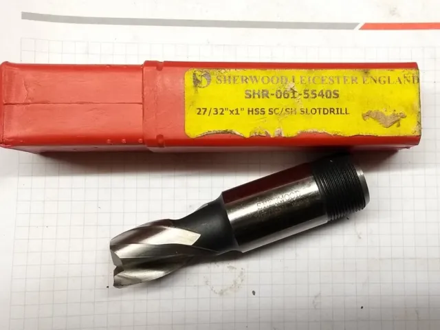 SHERWOOD 27/32"x1" slot drill  Milling Cutter HSS SC/SH SHR-061-5540S mill