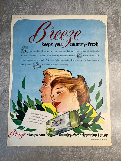 Breeze Soap - Vintage Advertising - Original Advert - June 1953