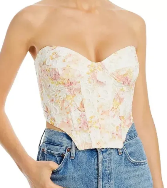 Bardot L50423 Womens Sunny Lila Underwire Bustier Cropped Top Size S/US 4