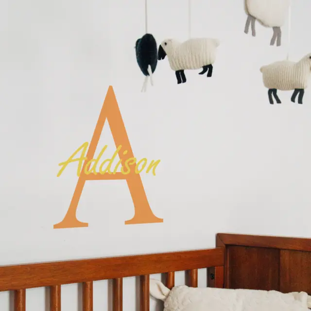 Personalisierter Name Dinosaurier Wandkunst Aufkleber Kinder Schlafzimmer Kinderzimmer Initiale 3
