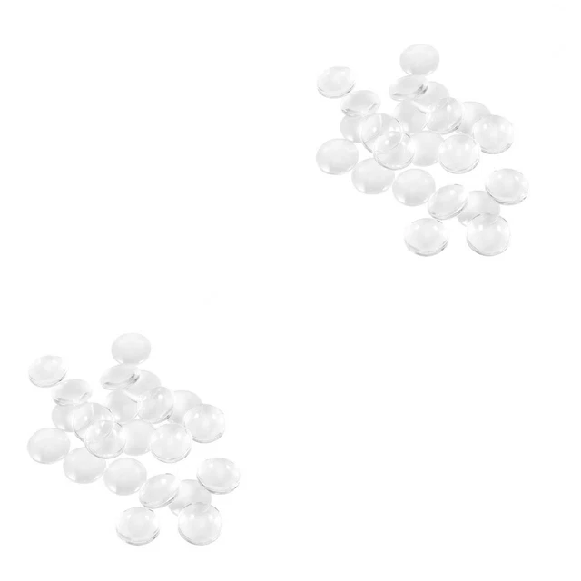200 stücke 25mm Klare transparente Glas Runde Fliesen Kuppel Cabochons Fliesen