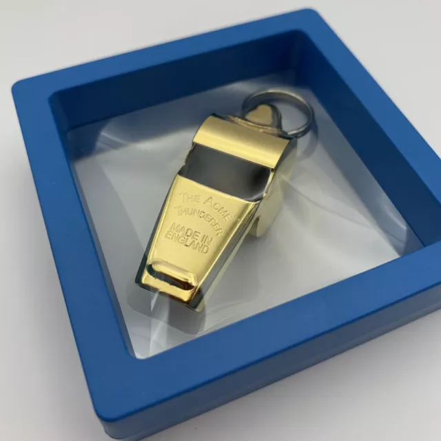 Genuine 24k Gold Coated Acme Thunderer Whistle In Display With Certificate 24ct