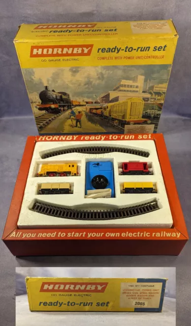 Rare 1963 Hornby OO Gauge Model 2005 "Ready-to-Run" Starter Set in Original Box