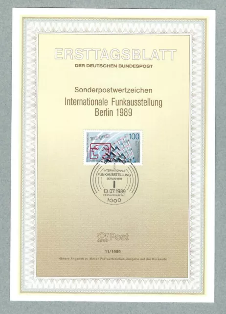 ETB, Deutsche Bundespost Berlin, Ersttagsblatt 11/1989 - IFA Berlin 1989