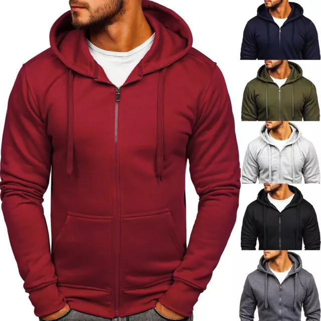 Spessa Felpa con Cappuccio Giacca Felpa con Cappuccio Cappotto Zip Basic