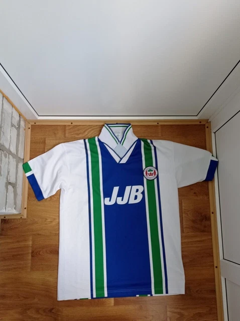 Wigan Athletic Home football shirt 1995 Soccer Score Draw Jersey Soccer Size XL
