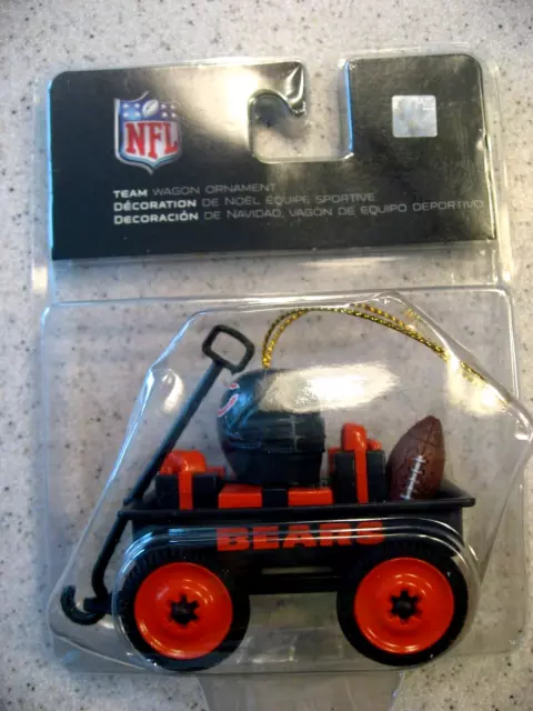 New NFL Chicago Bears Team Wagon Christmas Ornament