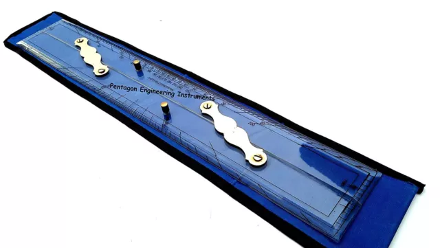 Parallel Ruler Navigation Instrument Ruler With Wooden Box 21'' Accurate Tool Parallel Ruler Navigation Instrument Ruler With Wooden Box 21'' Accurate Tool