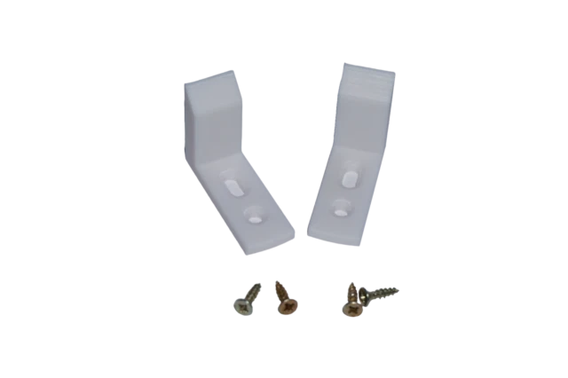 Create Idea 2 Pairs Toilet Seat Stabilisers, Wobbly Seat Fix Kit With Screws, Non-Slip Bumpers For Elderly & Disabled, White Plastic