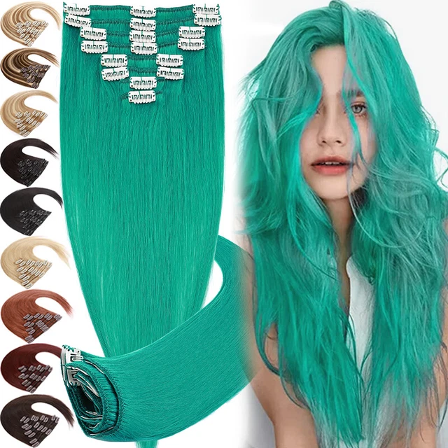 One Piece 100% Real Human Hair Clip in American Remy Hair Extensions Full Head
