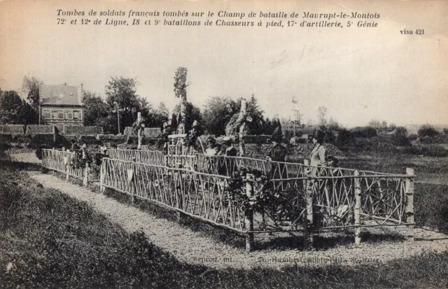 *9757 cpa Guerre 1914 - Tombes sur le champ de Bataille de Maurupt le mOntois