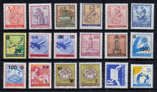 U542 Yugoslavia - Definitive stamps lot  MNH