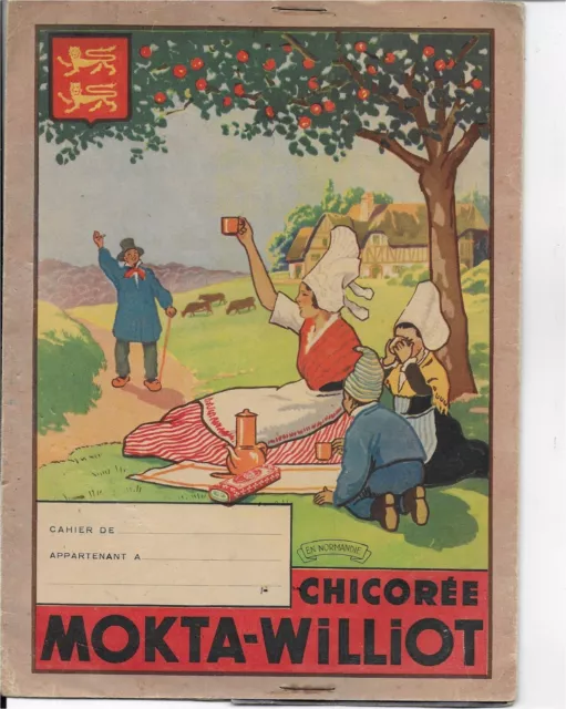 ANCIEN PROTEGE CAHIER  NEUF  ANNEE 30's     CHICOREE WILLIOT  EN NORMANDIE