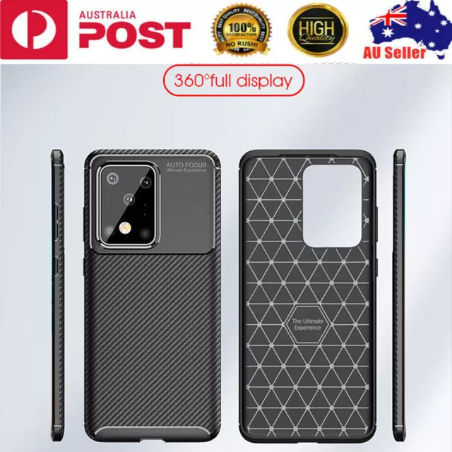 for Samsung Galaxy S20 Ultra Note 10 9 8 S10 S9 S8 Plus Carbon Fiber Case Cover