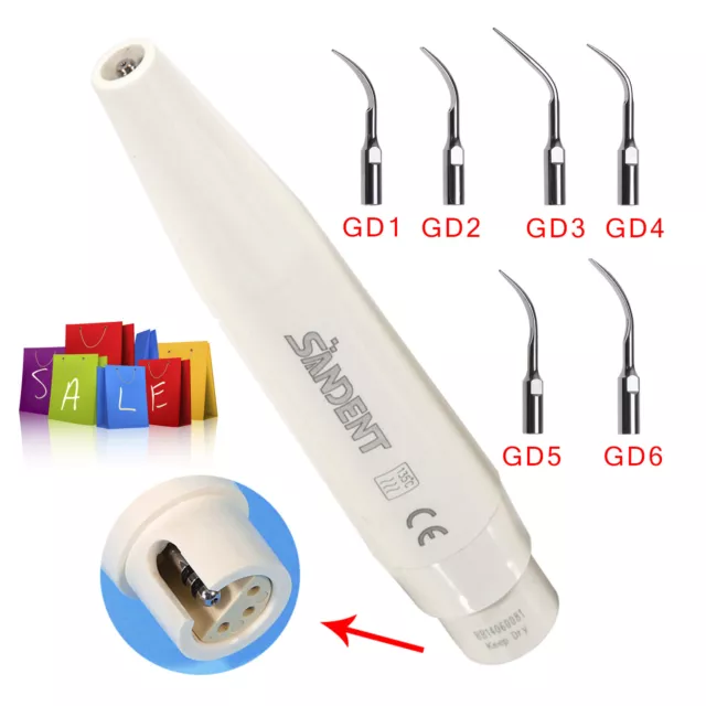 Dental Ultrasonic Piezo Scaler Handpiece + 5/10*Scaling Tips fit DTE Satelec UK