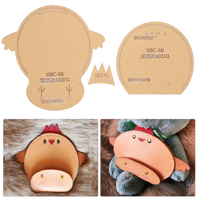 3Pcs Acrylic Template Coin Purse DIY HandMade Leather Pattern※