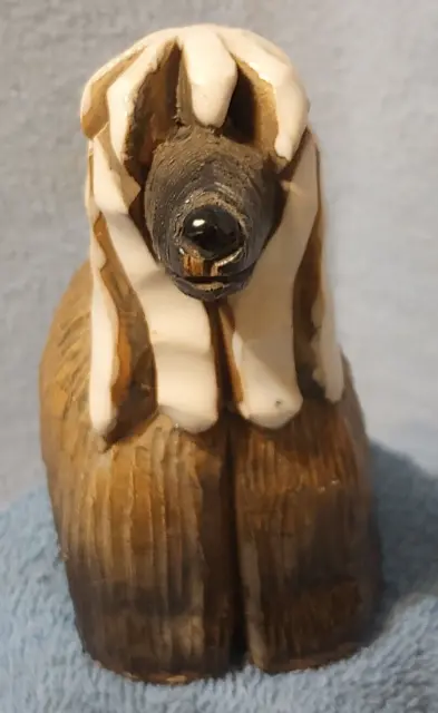 Afghan Hound Dog Figurine Artesania Rinconada Ceramic