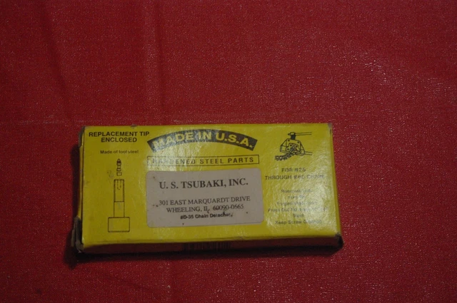 U.S. Tsubaki Chain Detacher Type 25-60 For Use with Roller D-35 NEW OLD STOCK