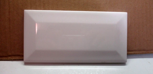 American Olean Beveled 744704499165 USA White Ceramic 6 X 3" Subway 1 Wall Tile