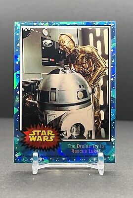 2022 Topps Chrome Sapphire Star Wars THE DROIDS TRY TO RESCUE LUKE! #87
