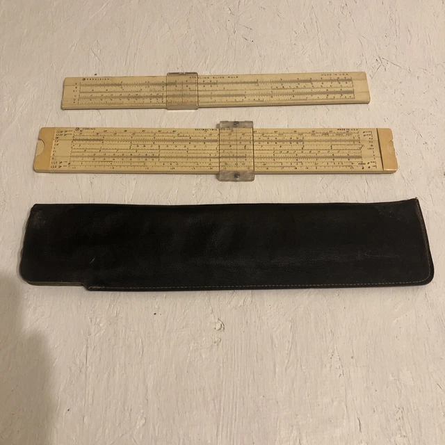 STERLING DECIMAL TRIG log -log slide ruler W/Case And Slide Rule $18.00 ...