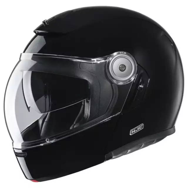 Clapet Avant Casque Moto > HJC V90 Rétro Fibre Visière - Noir Brillant