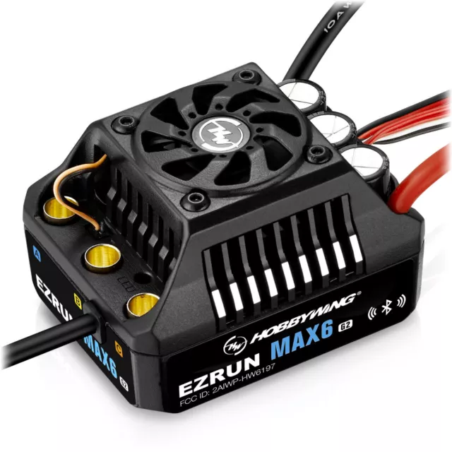 Hobbywing HW30105100 Ezrun MAX6 G2 Regolatore 200 Amp, 3-8s LiPo, BEC 8A