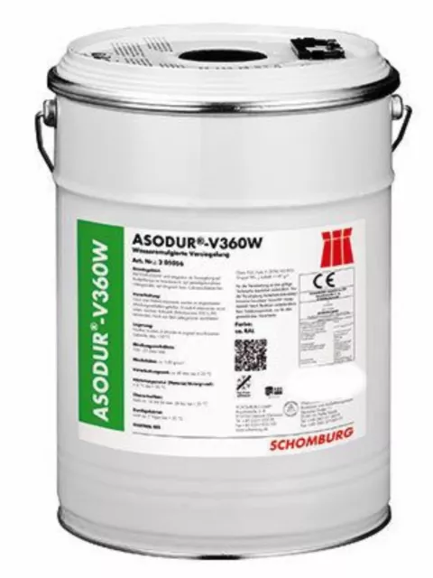 Resina epoxi sellado hormigón Schomburg ASODUR-V360W 12 kg 2-K revestimiento de suelo