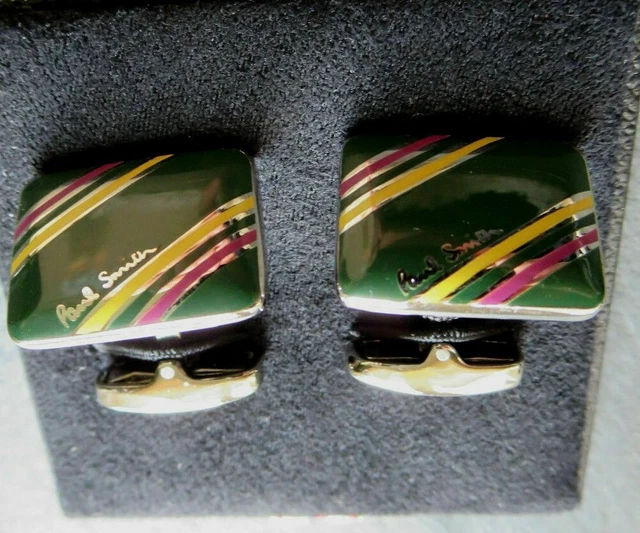 Boutons De Manchette Paul Smith Mainline - Forme Avion En Alliage Argenté/or - Neuf Avec étiquettes