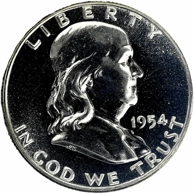 1954 50c Franklin Half-Dollar  PROOF -Raw Ungraded EF