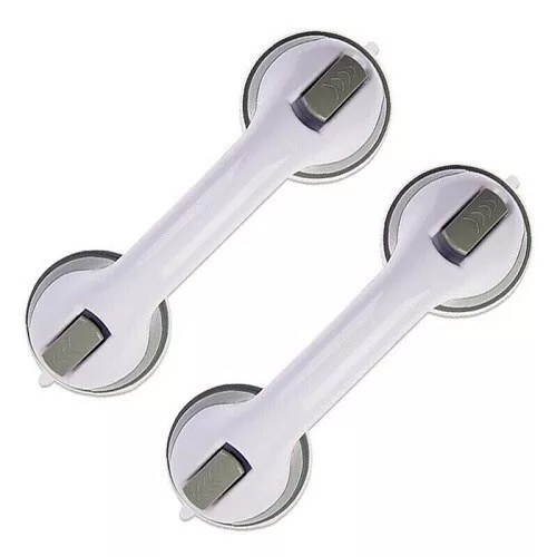 2X Grab Rail Handles Suction Hand Grips Safety Shower Bathroom Support Hand Rail